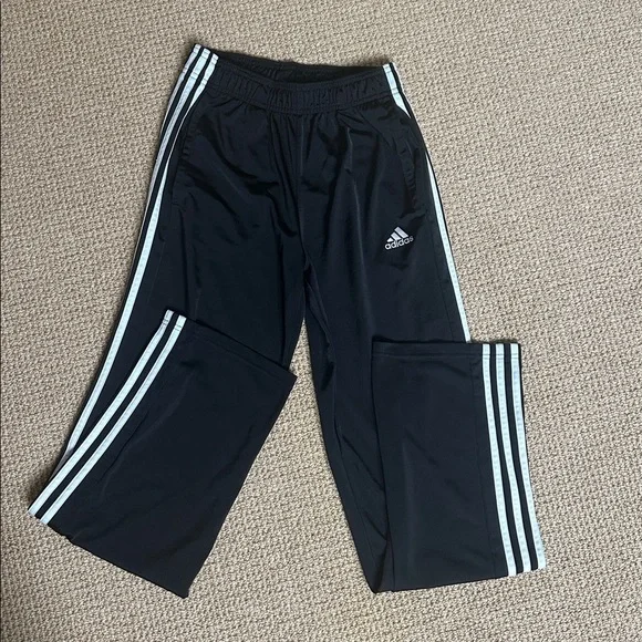 adidas 3-Stripes Track Pants – Black/White, Men’s Small, Athletic Joggers - Picture 1 of 3